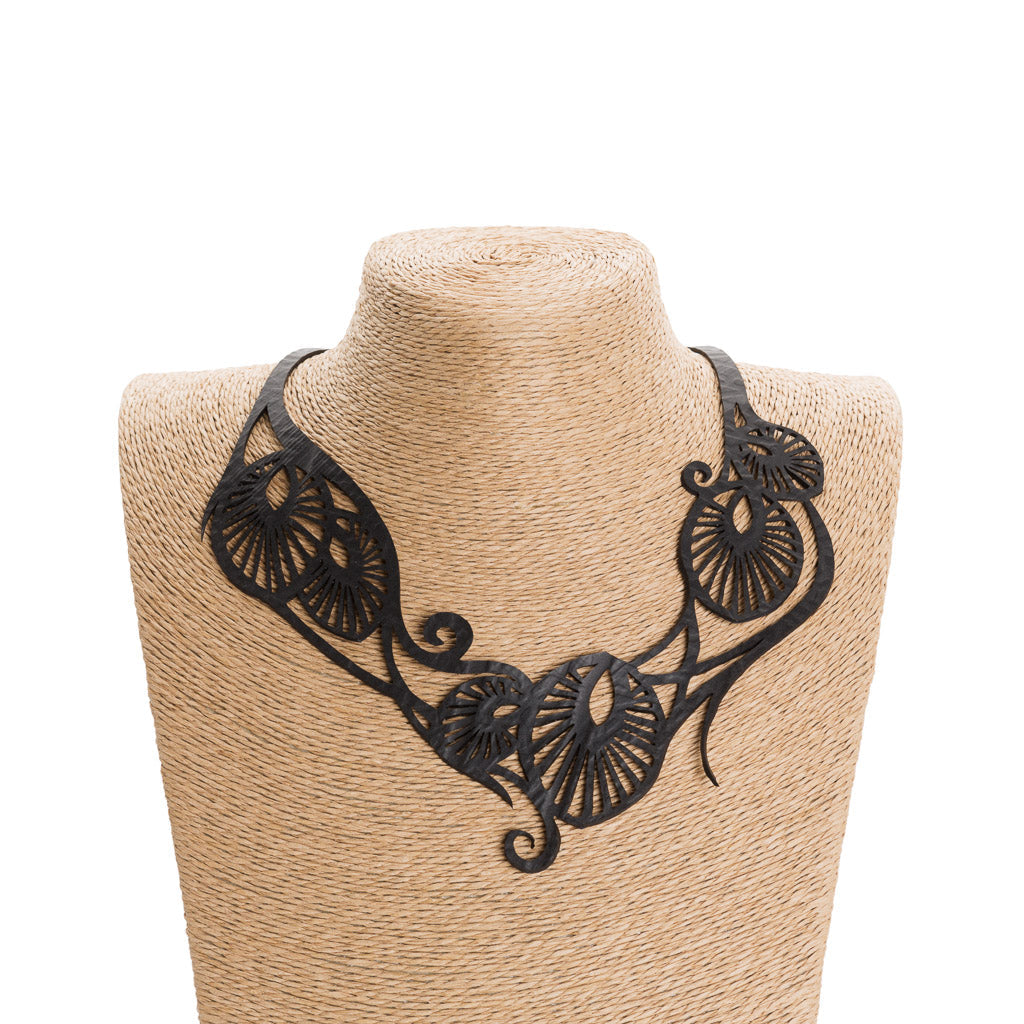Leaf Art Nouveau Inner Tube Necklace