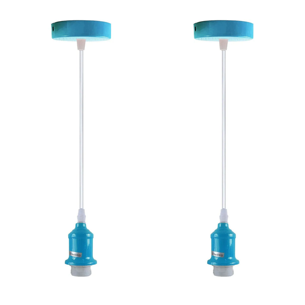 2 Pack Industrial Pendant Lights | E27 Ceiling Hanging Lights~4270