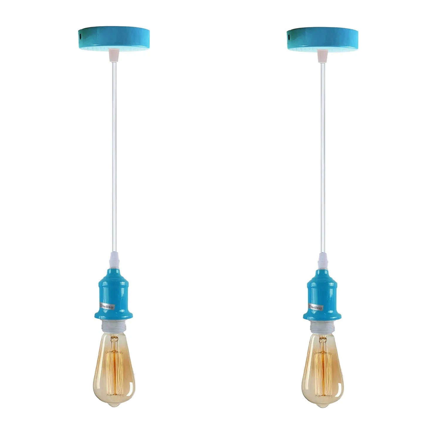 2 Pack Industrial Pendant Lights | E27 Ceiling Hanging Lights~4270
