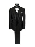Classic Black 3-Piece Tuxedo – Satin Peak Lapel