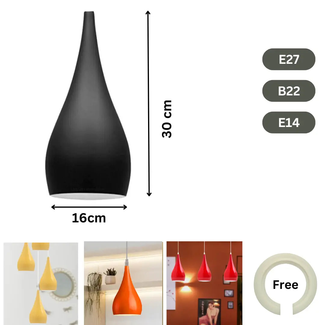 Tear Drop  industrial  Ceiling Light Lamp Shade ~ 3980