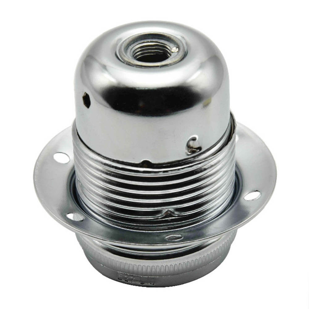 E27 Chrome Vintage Threaded Industrial Lamp Holder~2969