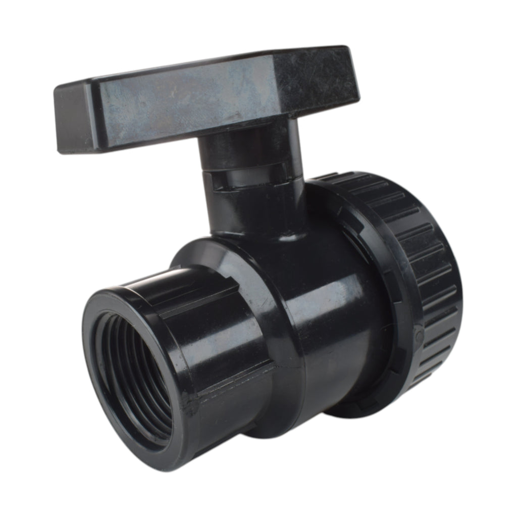Polypropylene Single Union Female Ball Valve, 1"