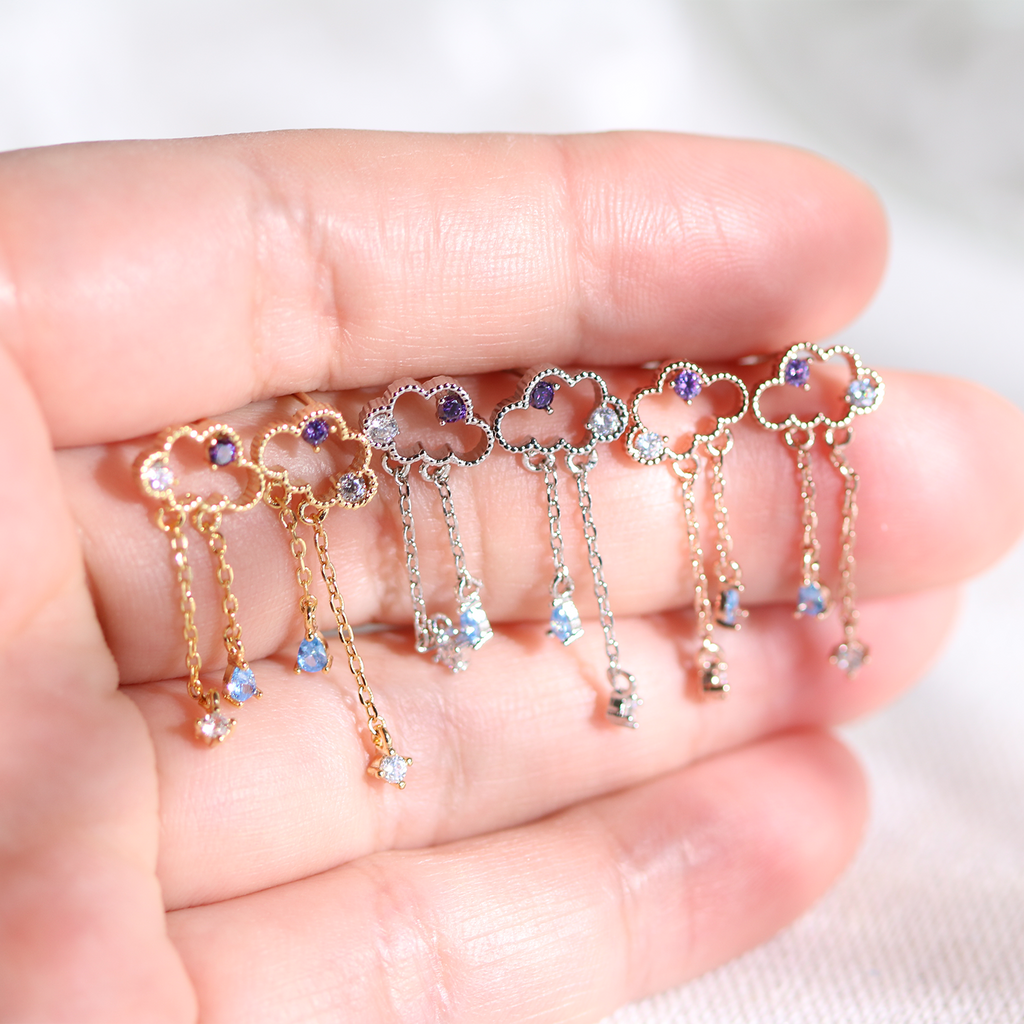 Cloud drop earrings