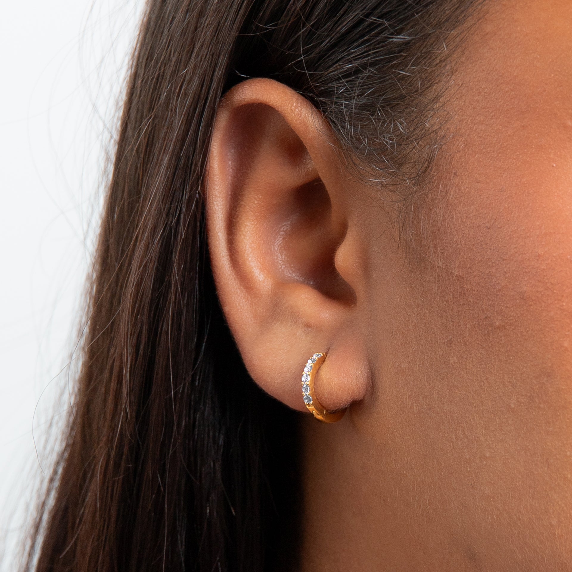 Beginnings Hoop Earrings with Cubic Zirconia