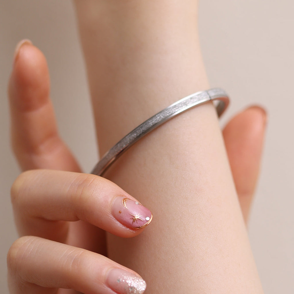 simple glitter thin bangle