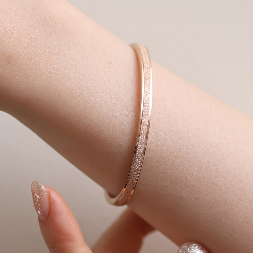 simple glitter thin bangle