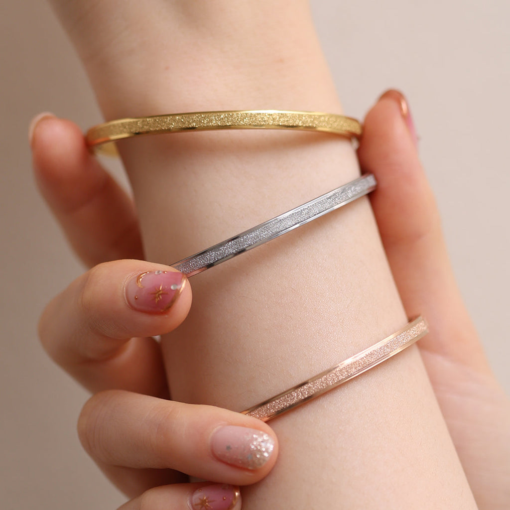 simple glitter thin bangle