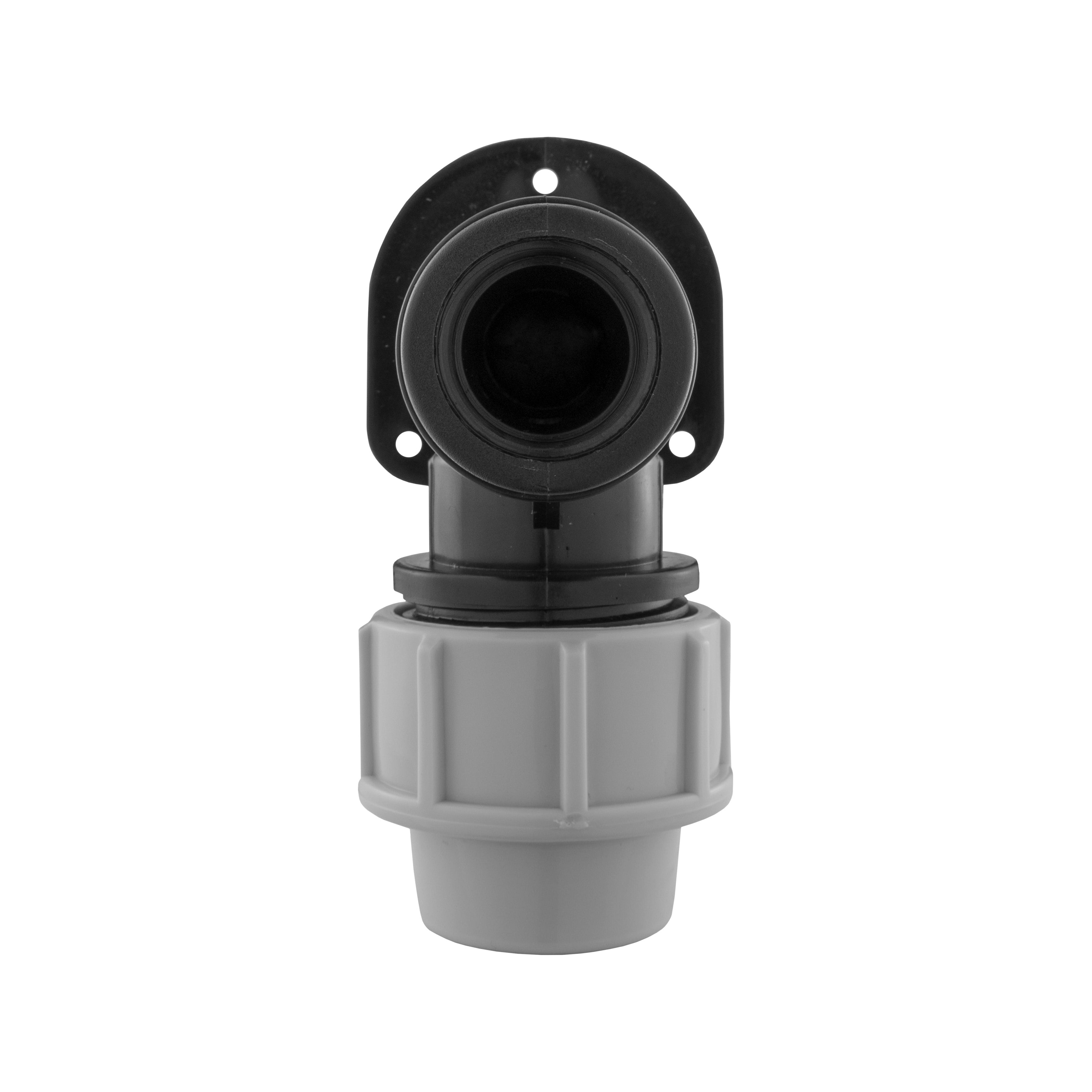 Wall Flange Kit 32mm MDPE + Quick Connector Male MDPE Pipe Connector Tap Adapter