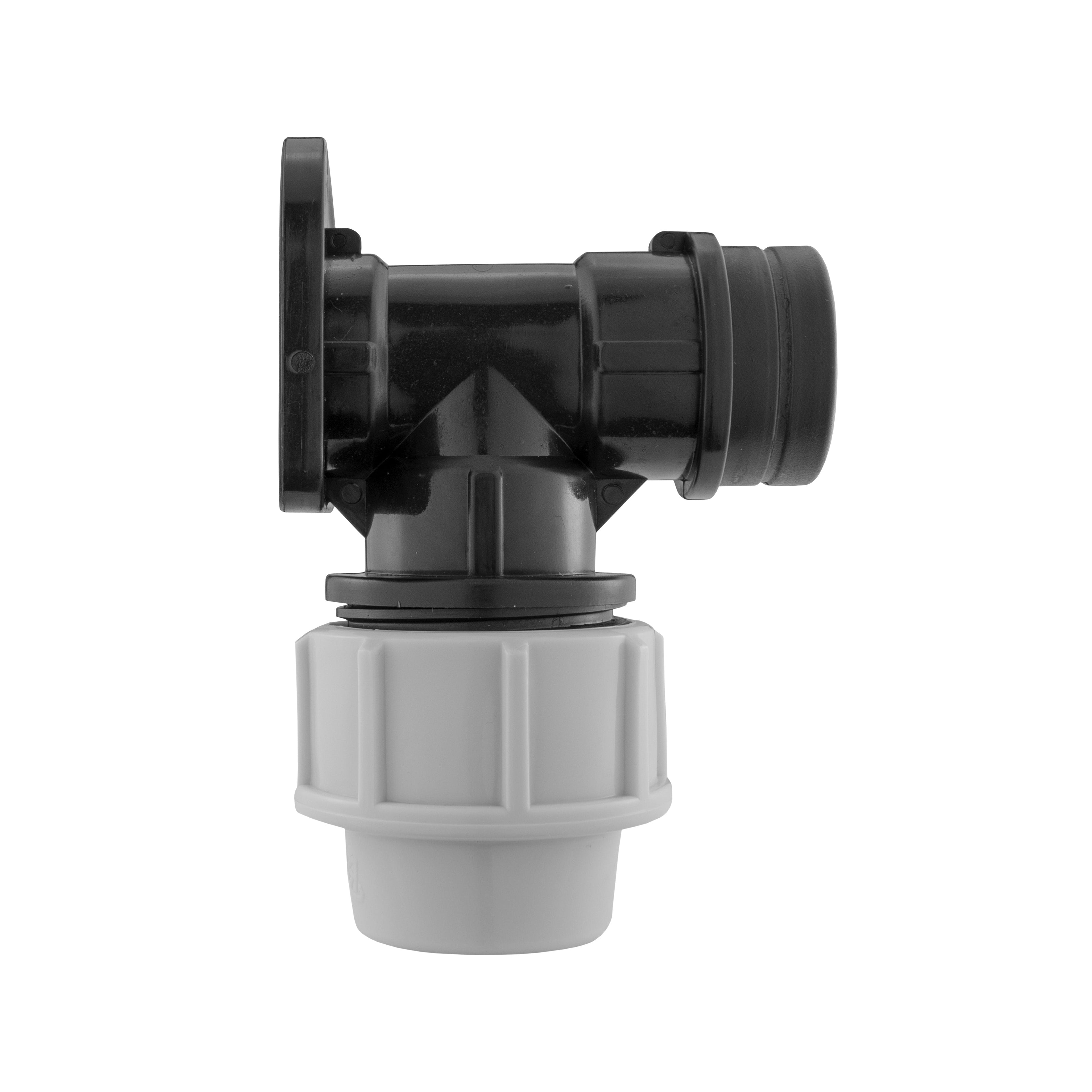 Wall Flange Kit 32mm MDPE + Quick Connector Male MDPE Pipe Connector Tap Adapter