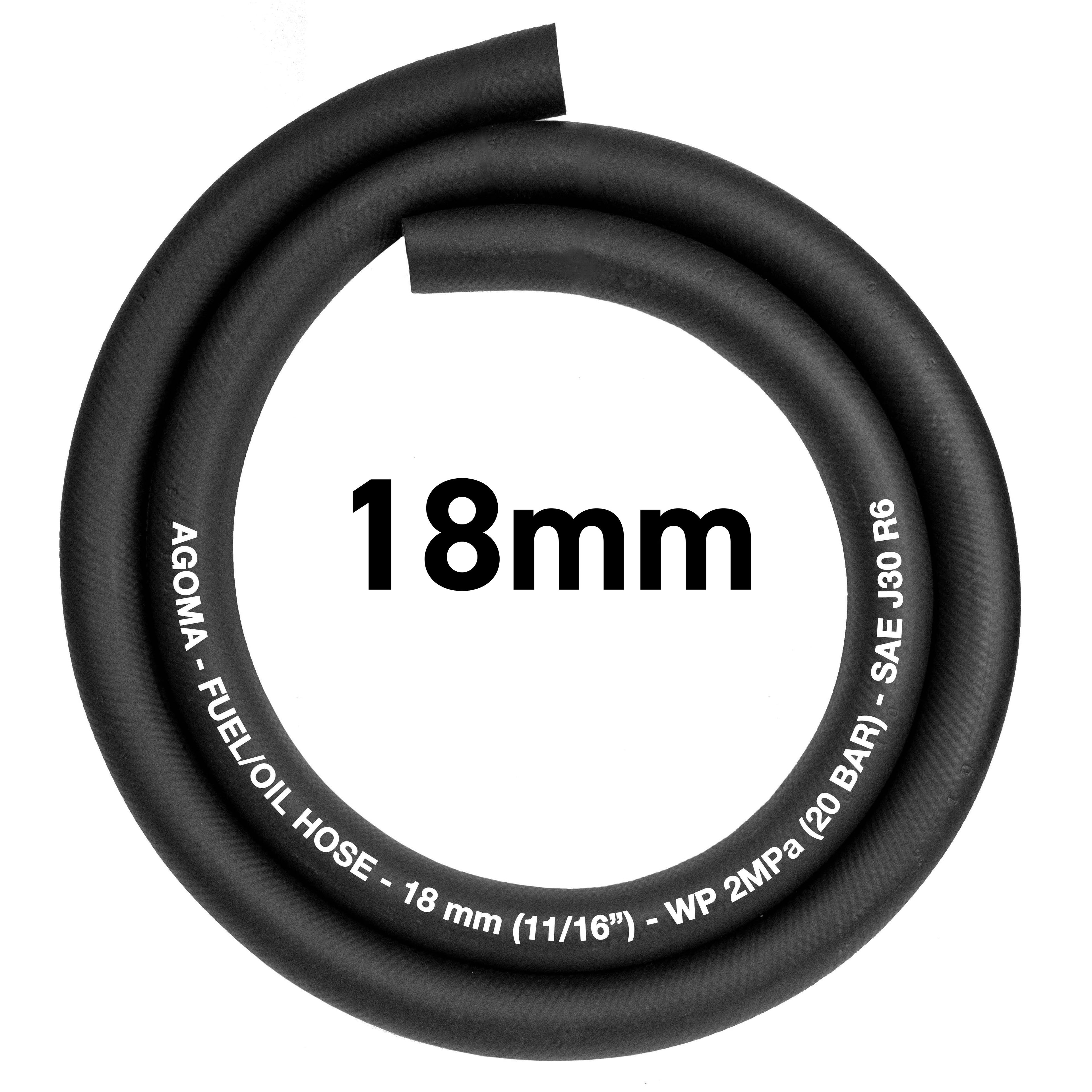 Rubber 18mm Braided Fuel, Oil Hose SAE J30 R6 for Pipe and Water Fitting