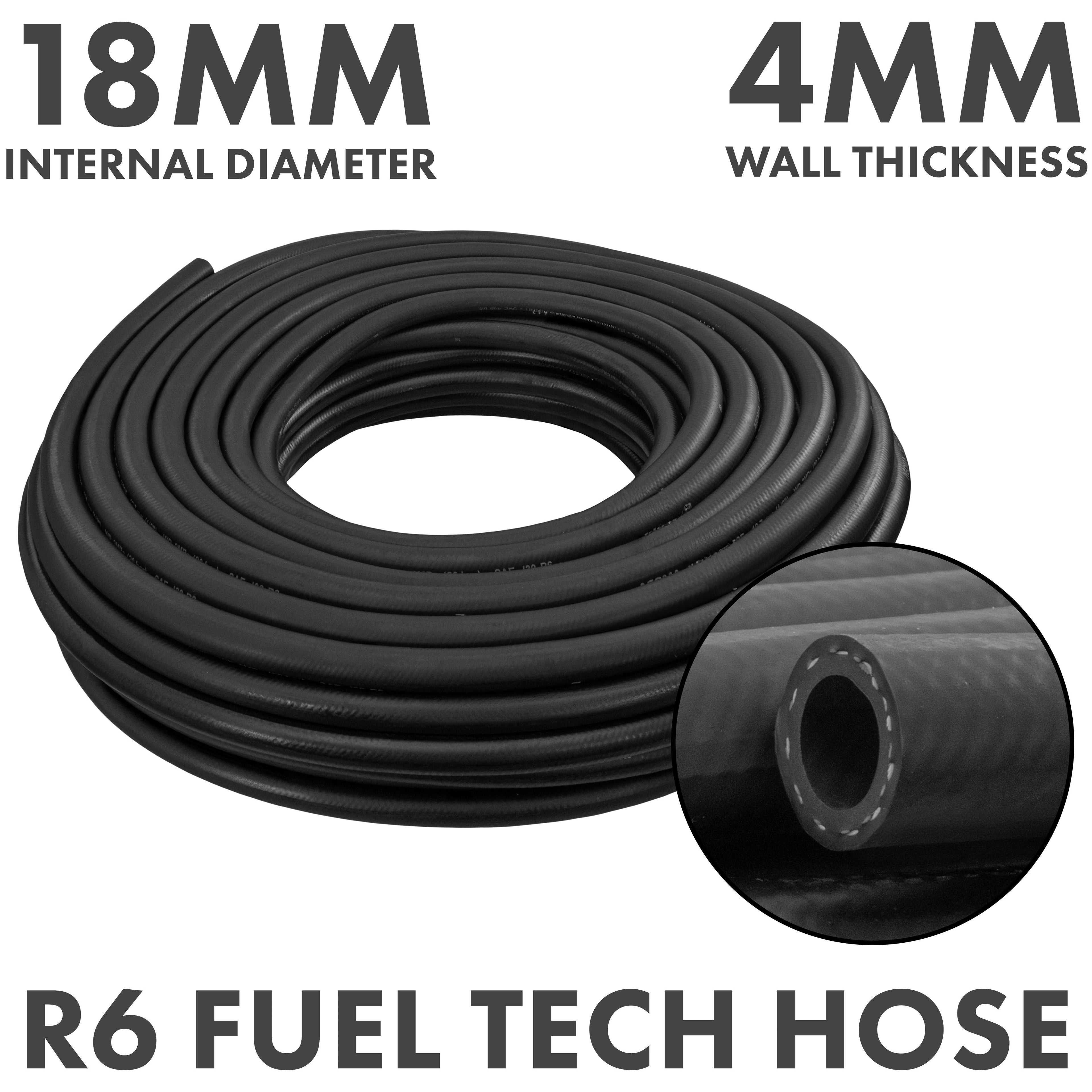 Rubber 18mm Braided Fuel, Oil Hose SAE J30 R6 for Pipe and Water Fitting