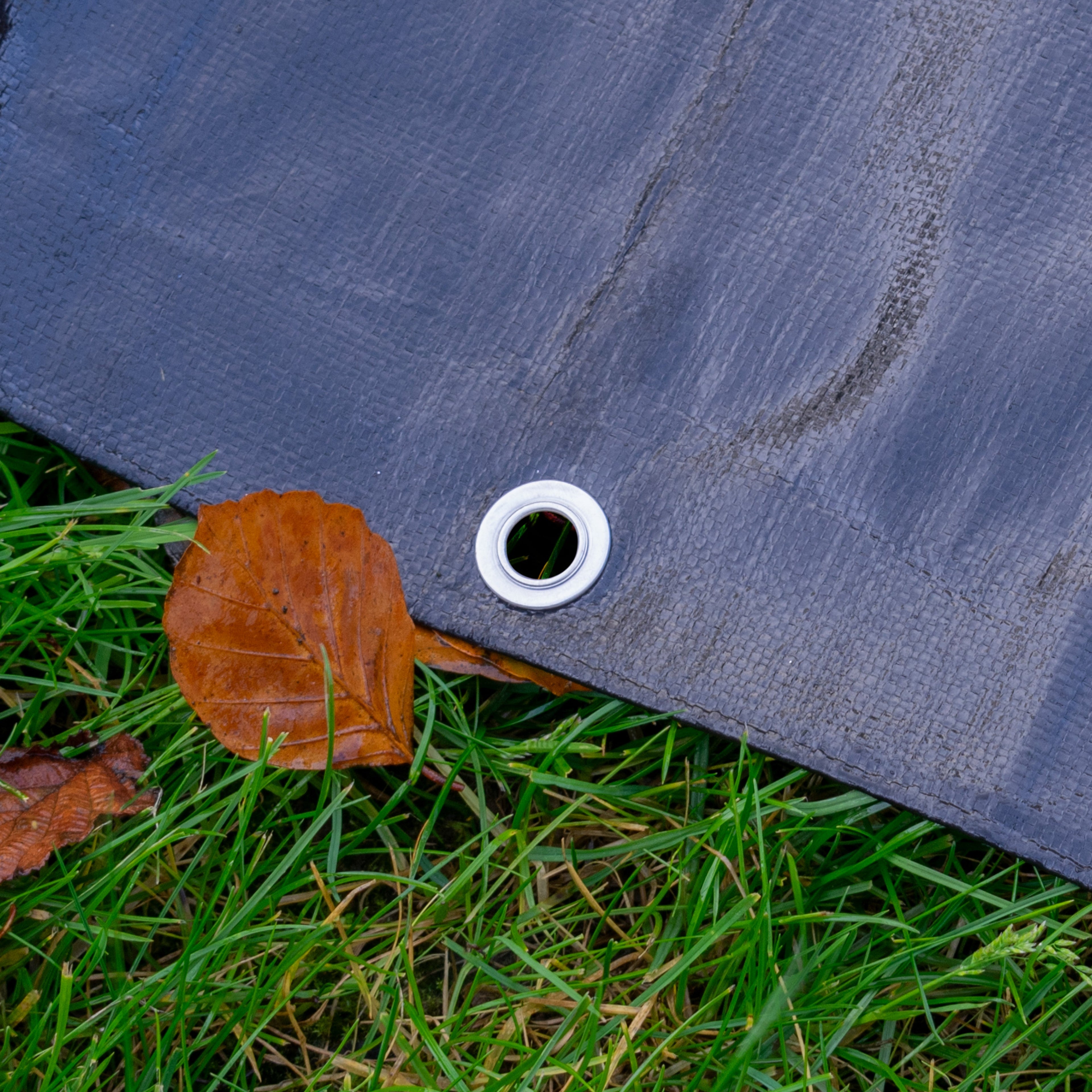 Black Silver L-Grade Tarpaulin 5m x 5m Heavy Duty Outdoor Sheet Waterproof Sheet