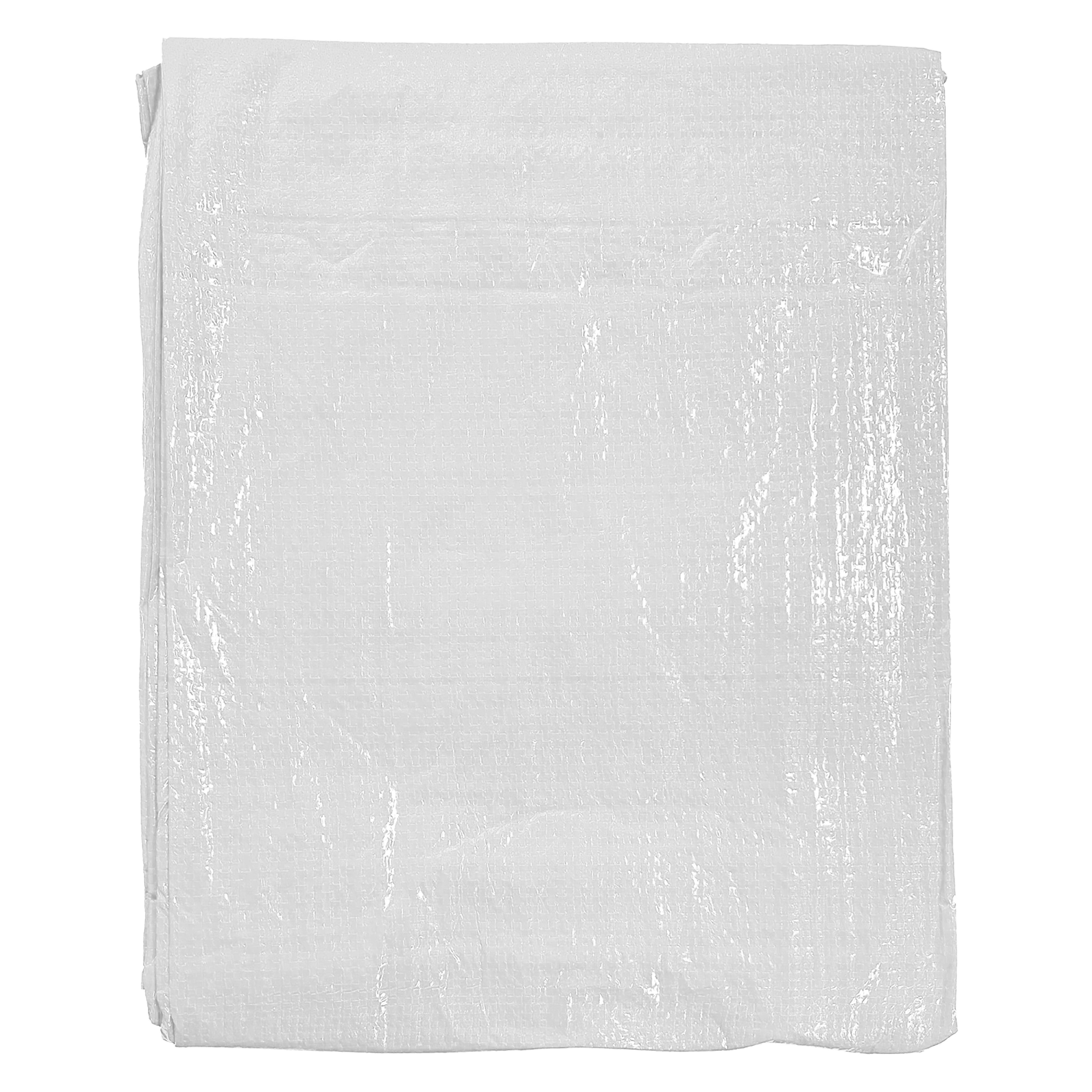 White M-Grade Tarpaulin 1.5m x 2m Waterproof Tarpaulin Cover Garden Ground Cover