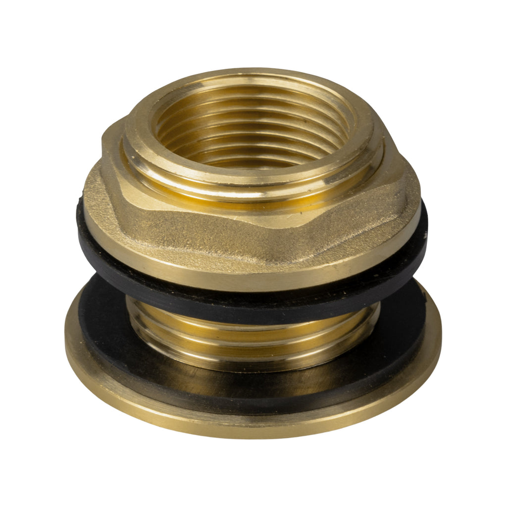 Water Butt Brass Kit 3/4in with Lever Tap Hose Barb and Side Lock Barb Connector