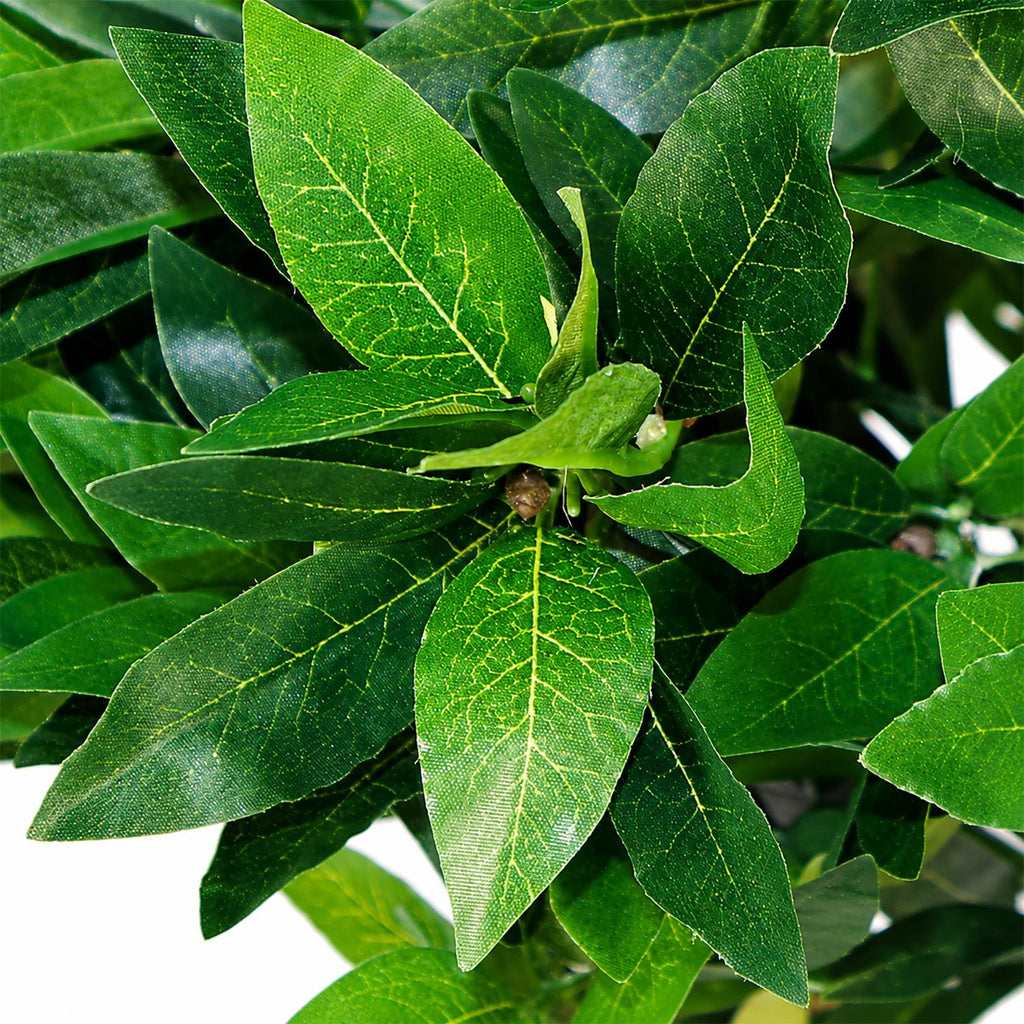 90cm (3ft) Plain Natural Trunk Artificial Topiary Bay Laurel Ball Tree