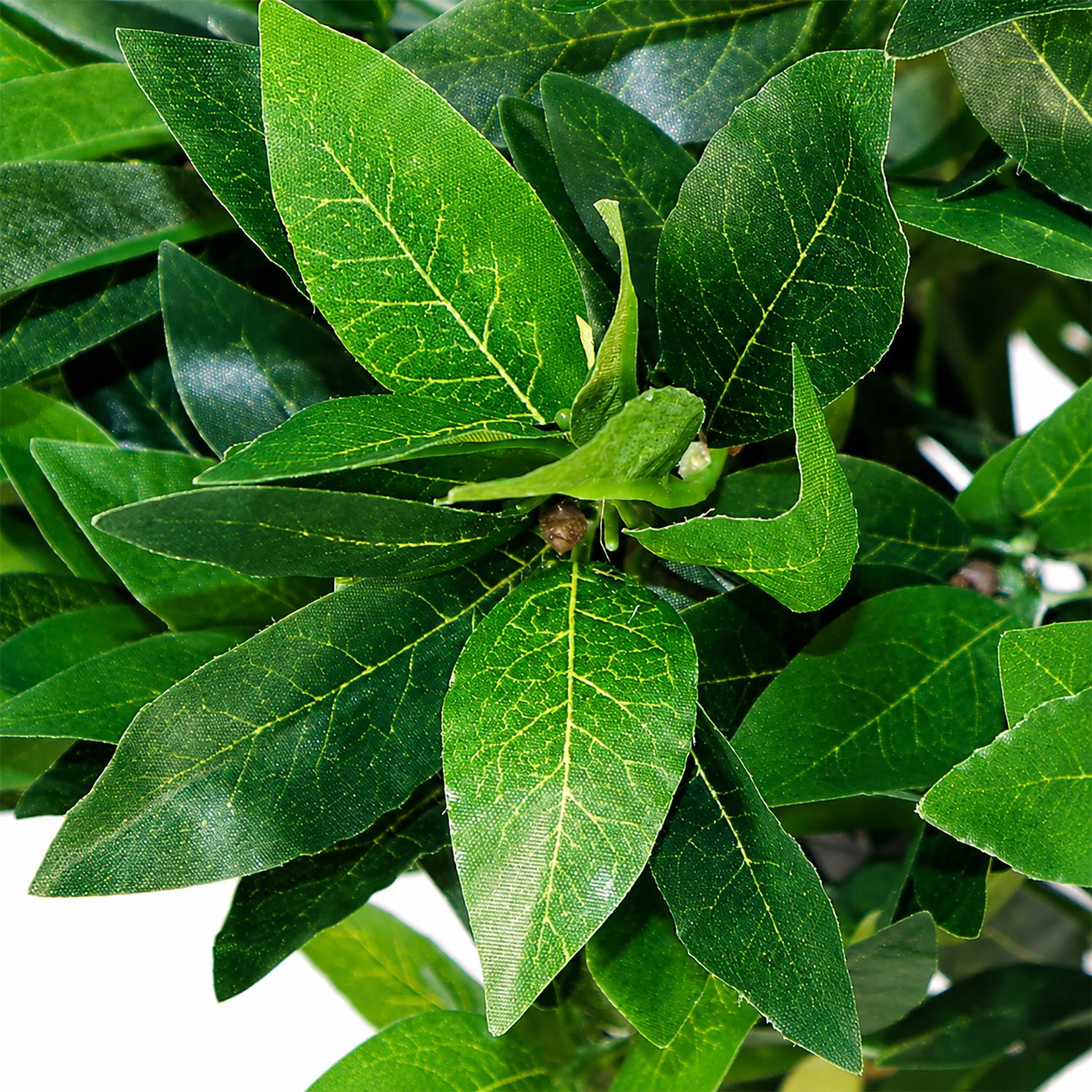 90cm (3ft) Plain Natural Trunk Artificial Topiary Bay Laurel Ball Tree
